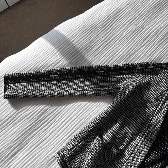 Madewell Cardigan Women Medium Black White Knit Tweed Open Front Cocoon Classic - Picture 6 of 6